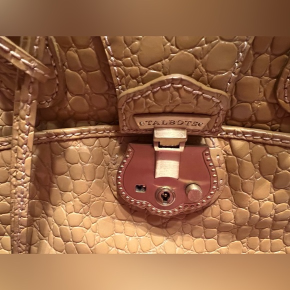 Vintage Talbots Satchel bag , Gold textured - Picture 2 of 7